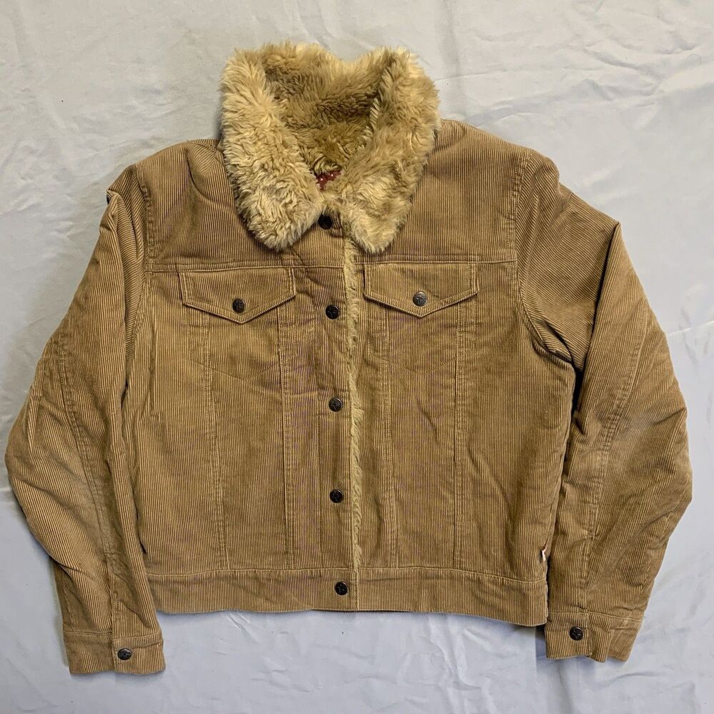 Gemini Cropped Corduroy Faux Jacket Woman's Size L